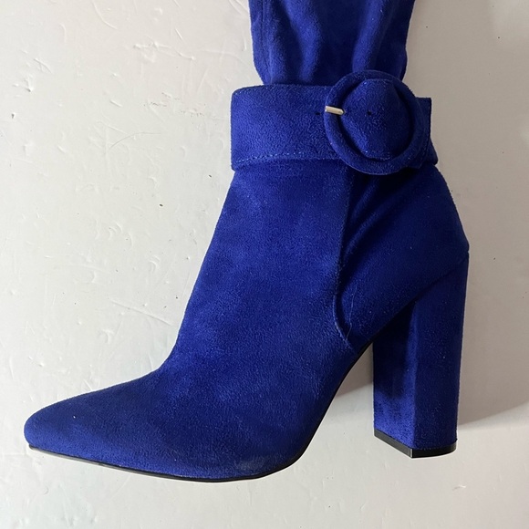ShoeDazzle Women’s “Darla” Blue Over-the-Knee Heeled Boots Size 8 - Picture 12 of 15
